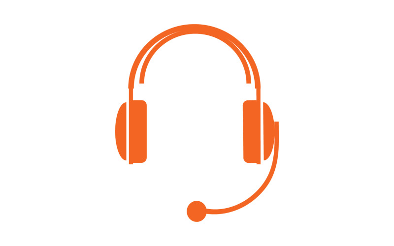 Headphone music podcast logo vector v19 Logo Template