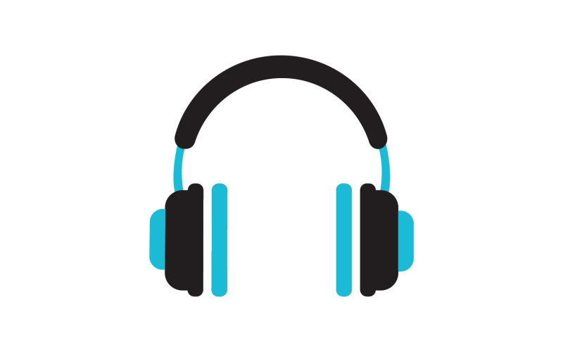 Headphone music podcast logo vector v1 Logo Template