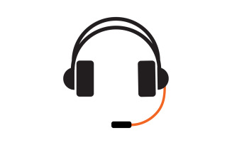 Headphone music podcast logo vector v21