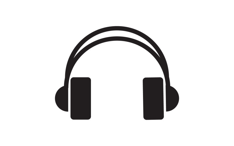 Headphone music podcast logo vector v23 Logo Template