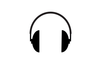 Headphone music podcast logo vector v25