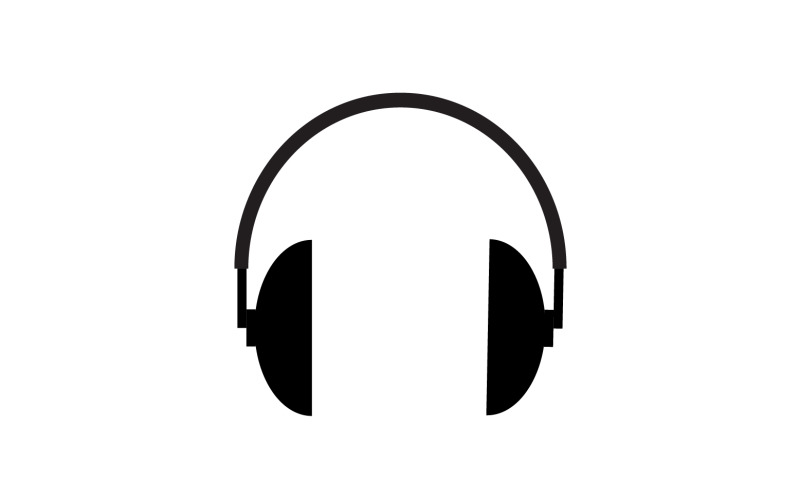 Headphone music podcast logo vector v25 Logo Template