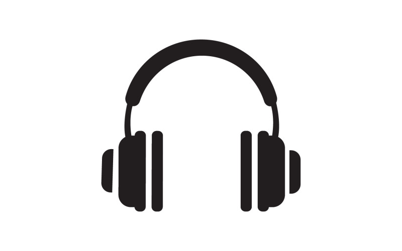 Headphone music podcast logo vector v2 Logo Template