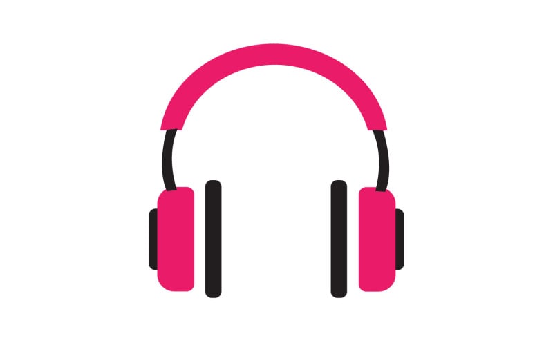 Headphone music podcast logo vector v4 Logo Template