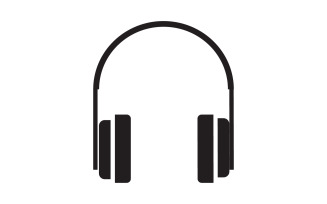 Headphone music podcast logo vector v7