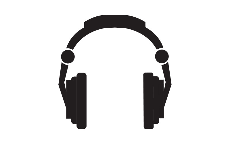 Headphone music podcast logo vector v8 Logo Template