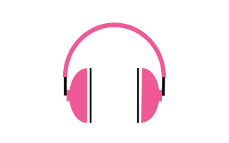 Headphone music podcast logo vector v26
