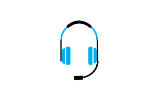 Headphone music podcast logo vector v30