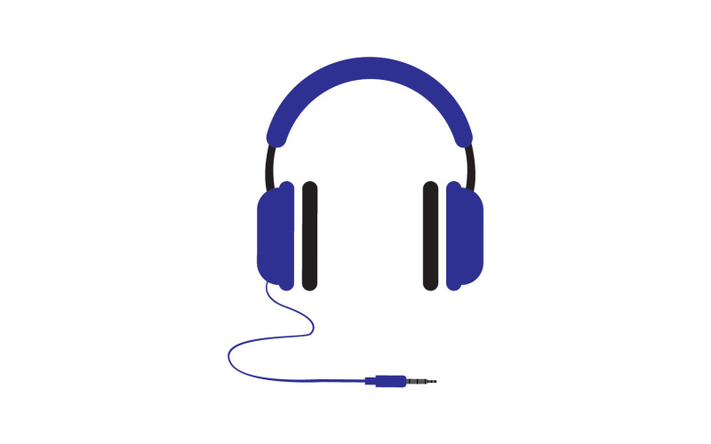 Headphone music podcast logo vector v35 Logo Template