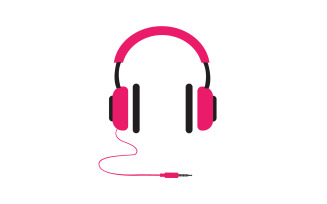 Headphone music podcast logo vector v36