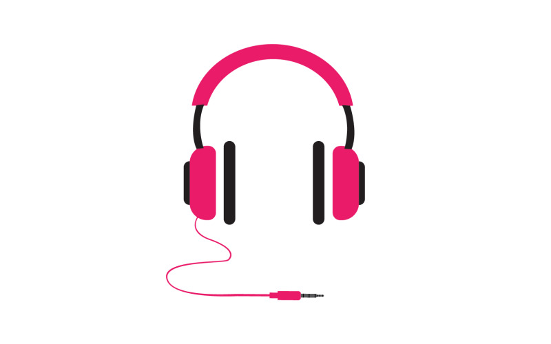 Headphone music podcast logo vector v36 Logo Template