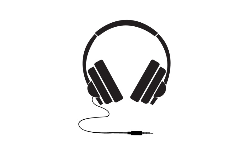 Headphone music podcast logo vector v37 Logo Template