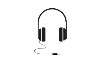 Headphone music podcast logo vector v39