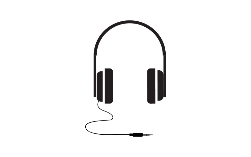 Headphone music podcast logo vector v39 Logo Template