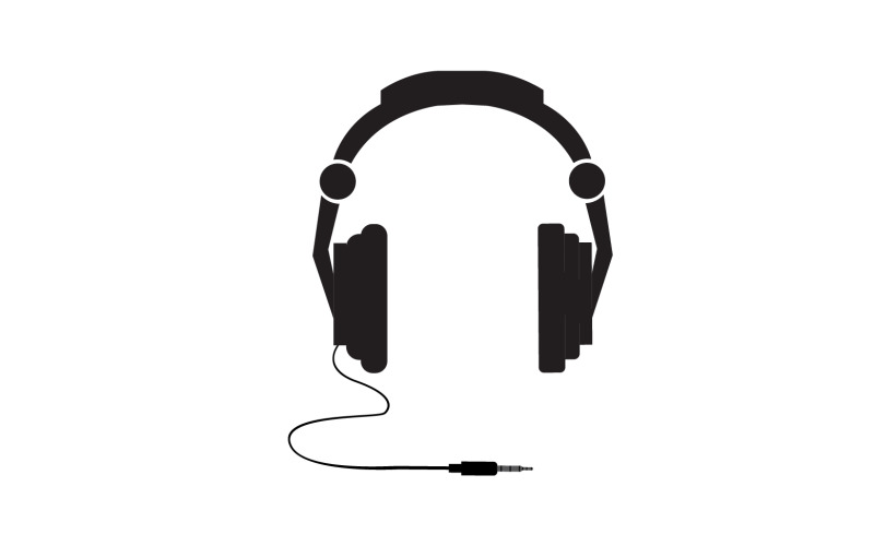 Headphone music podcast logo vector v40 Logo Template