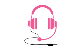 Headphone music podcast logo vector v44