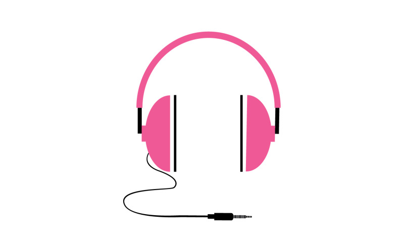 Headphone music podcast logo vector v58 Logo Template