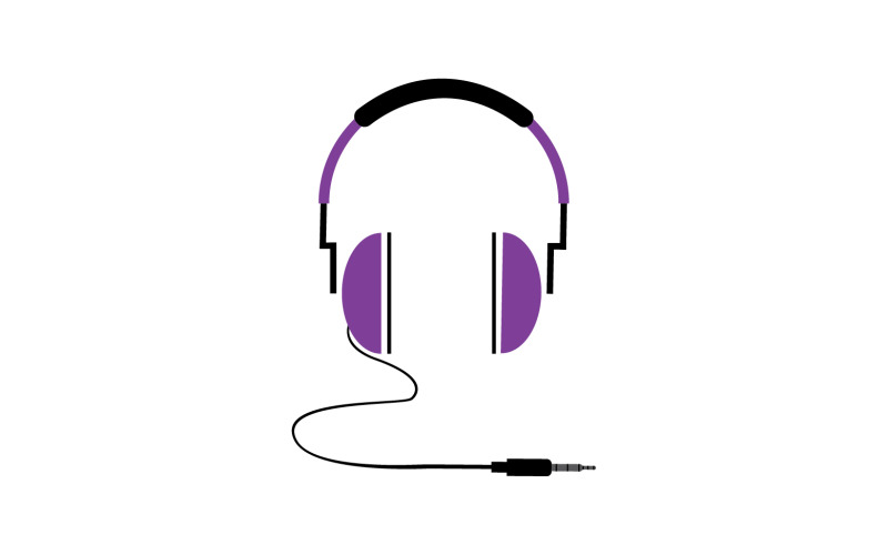 Headphone music podcast logo vector v61 Logo Template