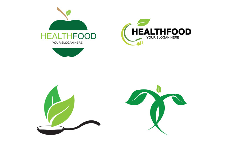 Health food logo template element v10 Logo Template