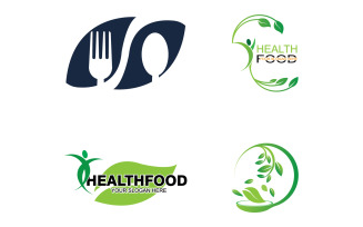 Health food logo template element v14