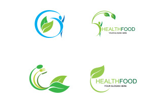 Health food logo template element v1