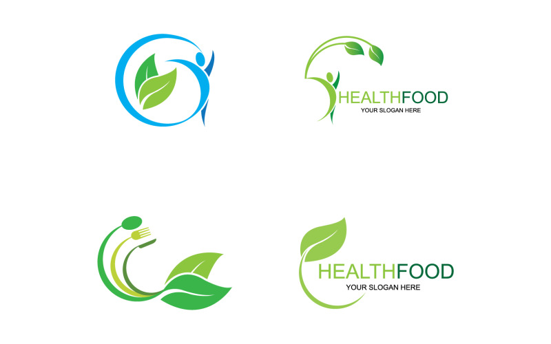 Health food logo template element v1 Logo Template