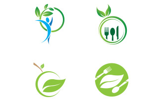 Health food logo template element v20