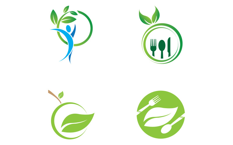 Health food logo template element v20 Logo Template