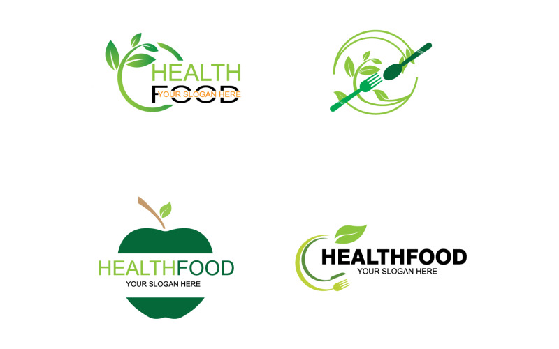 Health food logo template element v26 Logo Template