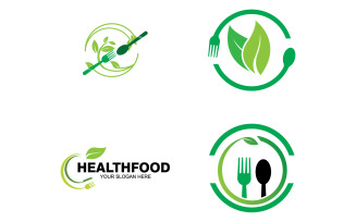 Health food logo template element v27