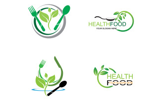 Health food logo template element v33