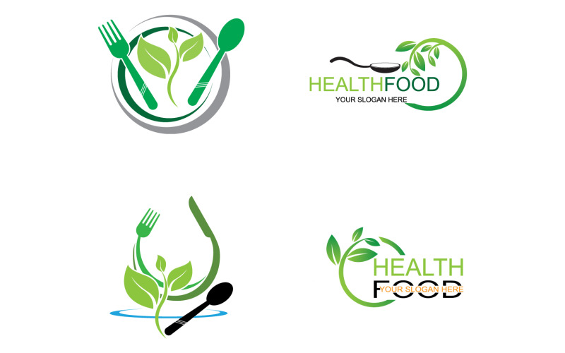 Health food logo template element v33 Logo Template