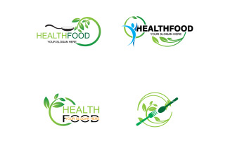 Health food logo template element v34