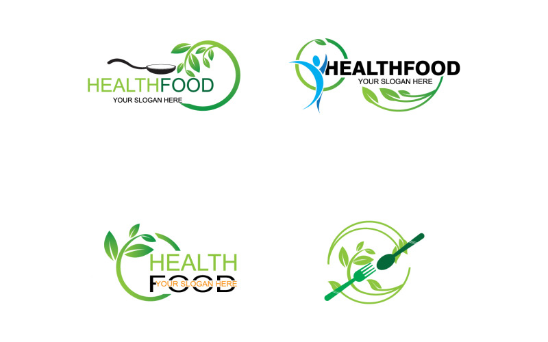 Health food logo template element v34 Logo Template