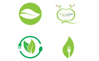 Health food logo template element v36