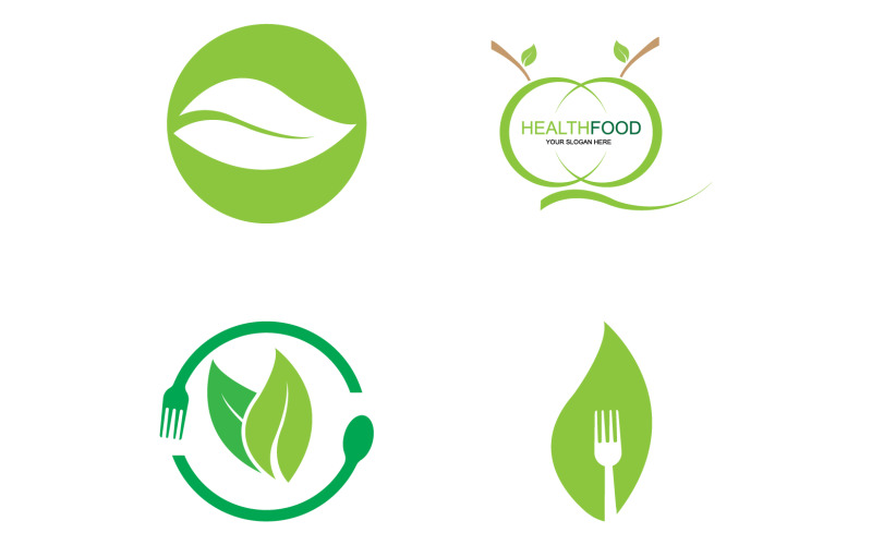 Health food logo template element v36 Logo Template