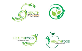 Health food logo template element v39
