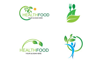 Health food logo template element v3