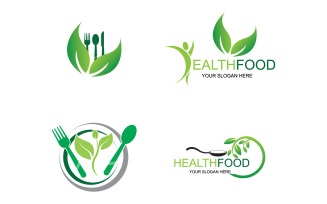 Health food logo template element v41