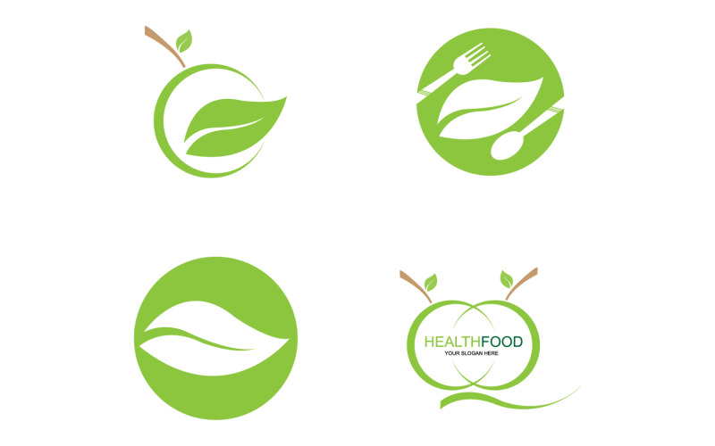 Health food logo template element v44 Logo Template