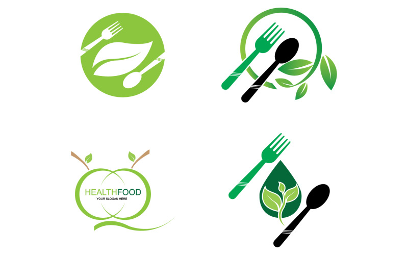 Health food logo template element v45 Logo Template