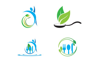 Health food logo template element v49