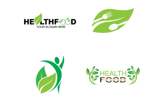Health food logo template element v52