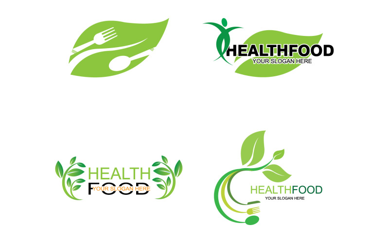 Health food logo template element v53 Logo Template