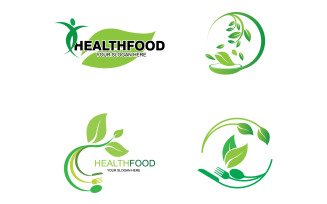 Health food logo template element v54