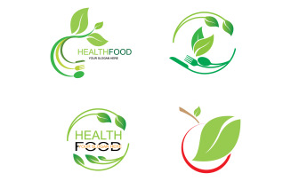 Health food logo template element v62