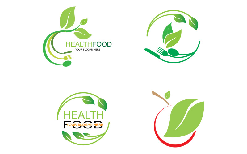 Health food logo template element v62 Logo Template