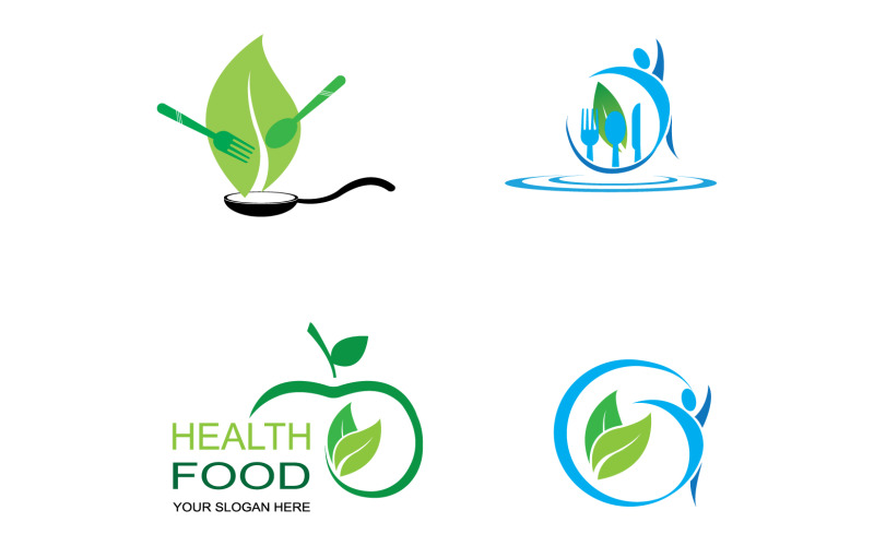 Health food logo template element v64 Logo Template