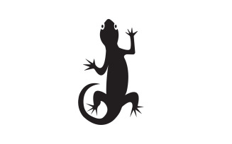 Lizard chameleon home lizard logo v4