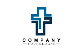 Christian cross icon logo vector v3